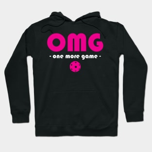 Pickleball One More Game black / pink Hoodie